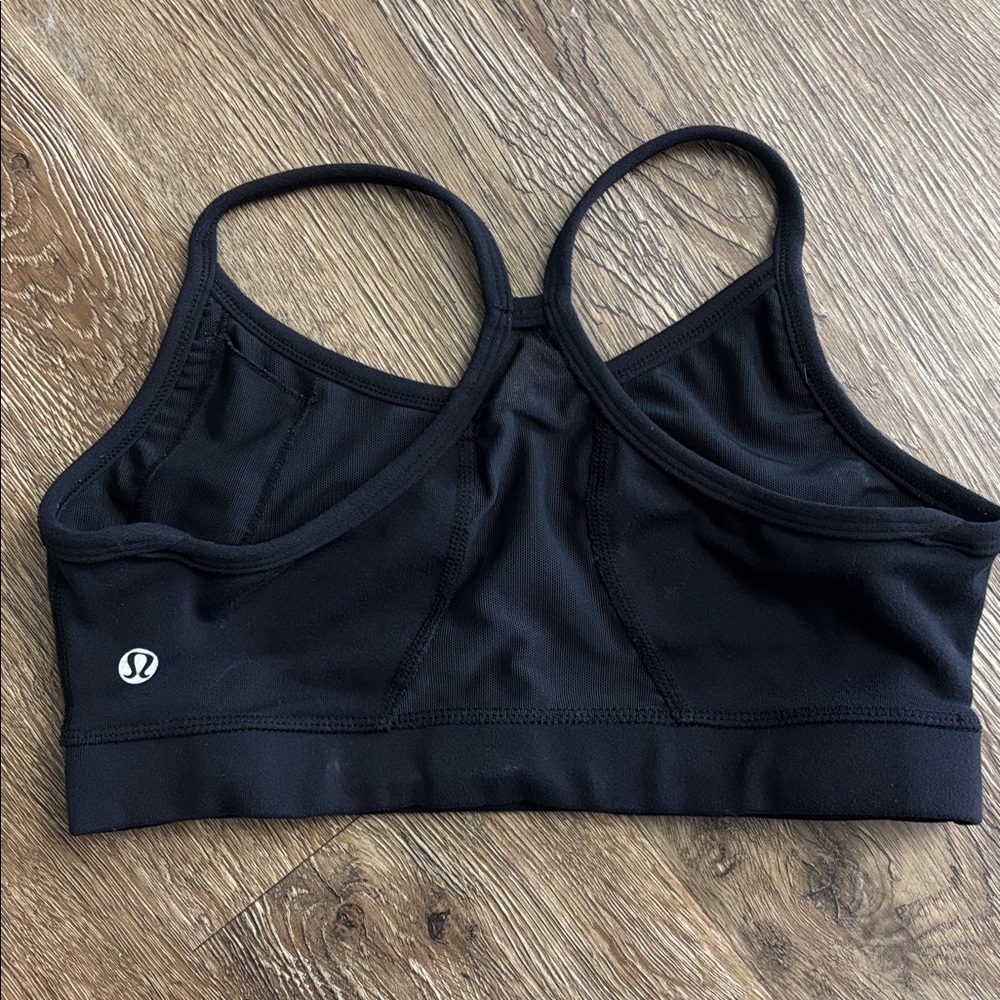 Lululemon Athletica Black Flow Y Racerback Sports Bra